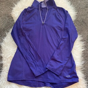 Women’s Champion thin purple 1/4 zip pullover jacket XS